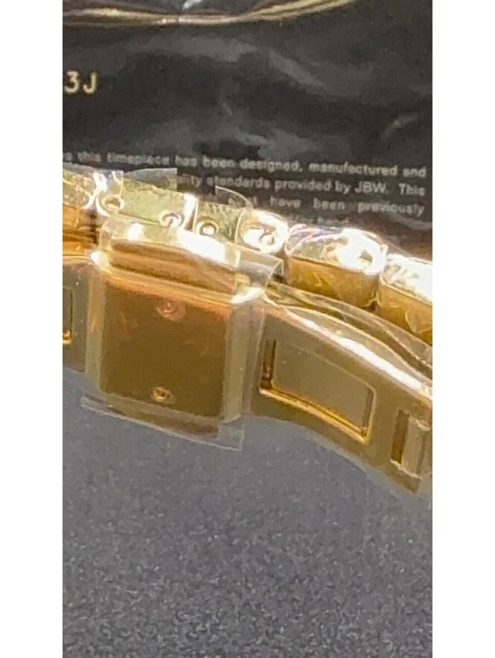 JBW Women's Gold Tone Crystal Accented Watch